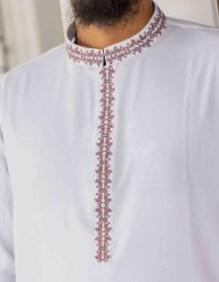 Embroidery White Classic Panjabi | BM-62